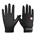 Produktbild Winter Handschuhe Herren Damen Fahrradhandschuhe Warme Winddichte Winterhandschuhe Thermo Touchscreen Fahrrad Handschuhe für Fahrrad Ski Arbeits Fußball Motorrad Sport Schwarz (L, Schwarz-A)