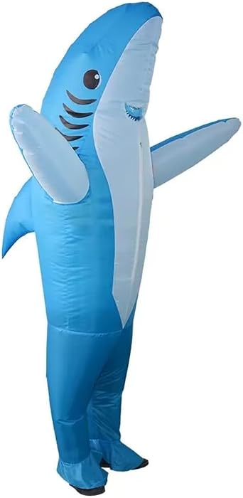 BKstar Inflatable Shark Costume Adult Inflatable Funny Halloween Costumes Funny Suit for Cosplay Partyoutdoor performance games costumes