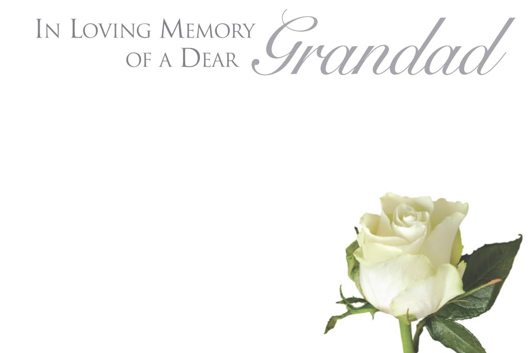 ShredAstic® GRANDAD cream rose In Loving Memory small FUNERAL Memorial Sympathy Florist Message Cards 6x9cm (Pack 50 cards)