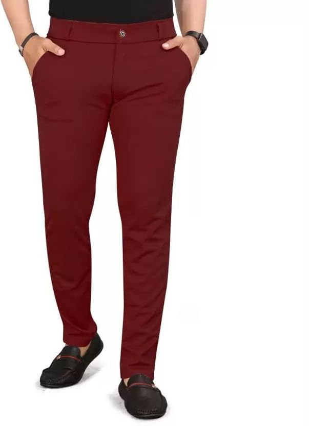 Image of Vanits Men's Slim Fit Casual Trousers Pack of 1