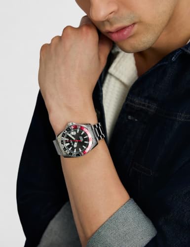 Image of Alba Men's Dual-Tone Bezel with Black Dial Automatic Watch - AU4073X1