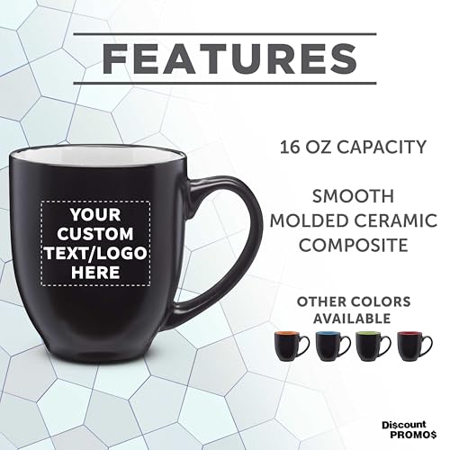 Juego de 100 mugs personalizados de cerámica 16 oz miniatura 2