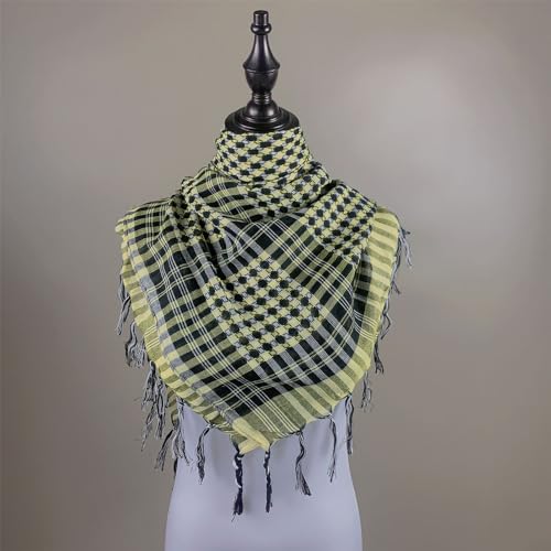 Shemagh Desert Scarf Houndstooth Pattern Arab Keffiyeh Shawl Wrap With Tassels Scarves Bandana Head Wraps3