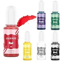 Ronoza Farbe für Gießpulver, 6 Farben Set für Beton Gips, Hochkonzentrierte Farbpigmente für Modellbau, DIY und Kreativprojekte, Leicht lösliches Pulver, Betonfarbe Pulver Gipsfarbe