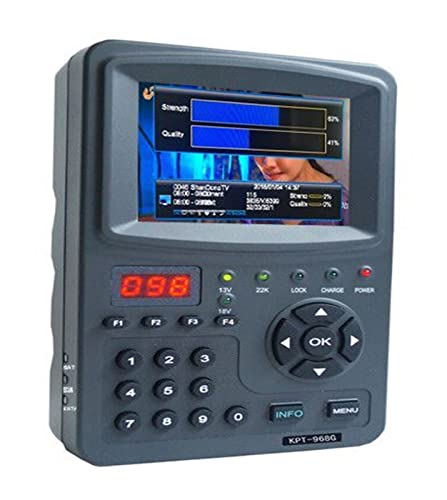 Buscador de satélites, Buscador de satélite Digital y Monitor Multifuncional Mano TFT LED 3,5 Pulgadas KPT-968G para Ajustar la Antena parabólica
