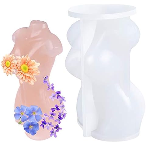 LOCOLO 3D Goddess Body Shape Silicon Mold Female Body Art Silicone Molds Body Stand Ornament Resin Mold Body Silicone Mold for DIY Jewelry Craft Making Decorations Cover