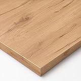 POKAR Tischplatte 120x80 cm | Schreibtischplatte 25 mm Stärke | Ideal für höhenverstellbare Schreibtische und Esstisch | Robuste und Langlebige | Made in Europe | Golden Craft Eichen