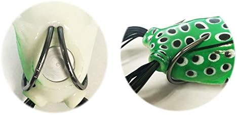 Topwater Frog Fishing Baits, 6 Pcs Combo A Assorted Colors, for Freshwater Surface Fishing, Ideal for Bass, Pike & Largemouth Fishing