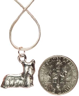 Skye Terrier Dog Necklace, Toy Breed Dog Charm Silkie Yorkie Yorkshire Terrior n 26" chain charm Fast Free Supply