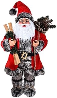 TOYANDONA Christmas Santa Claus Figurine Ornament Standing Santa Claus Doll Christmas Display Decoration 30CM