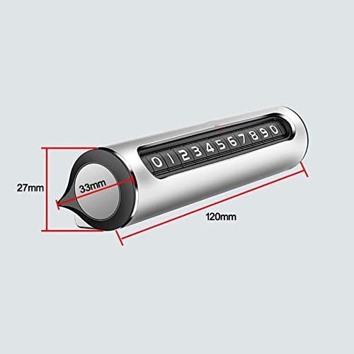 Universal Temporary Car Parking Card Rotate Cards Aluminum Telephone Number Card