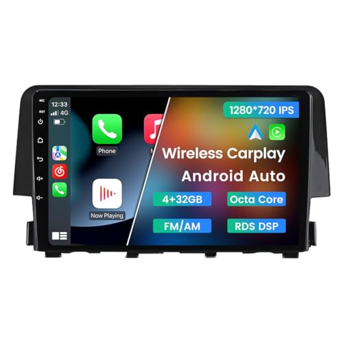 Android 13 Car Stereo for Honda Civic 2016-2021, 9 Inch Octa Core