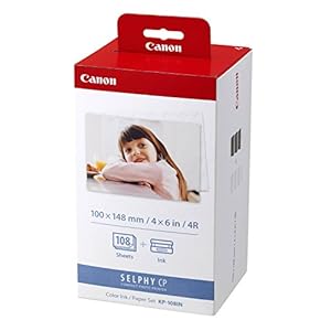 1 x Original Canon Multipack KP-108IN KP108IN for Canon Selphy CP 910-100 x 148 mm, 108 Sheets, 3 x Cartridge Coloured