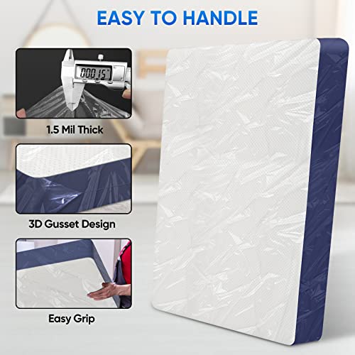 Ticonn 2Pk Mattress Bag For Moving Storage, Waterproof Mattress Protector Fits Up To 16" Thick Mattress, Heavy-Duty Mattress Moving Supplies And Moving Bags (1.5 Mil, Twin) #TOP1