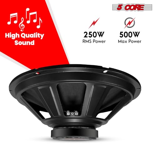 5 core 15 inch subwoofer speaker 250w rms full range pa dj sub woofer speakers 8 ohm deep bass replacement component subwoofers for pro audio use - fr 15 140 ms