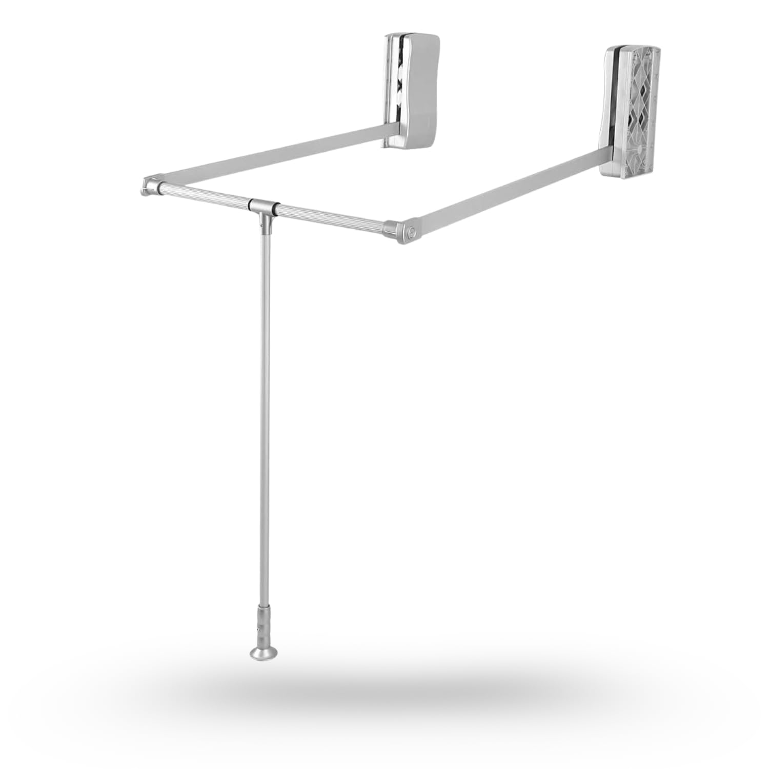 EVO - Barre de penderie escamotable, tringle relevable, penderie rabattable pour armoire 89 à 121 cm Barre porte-manteau réglable pour placard