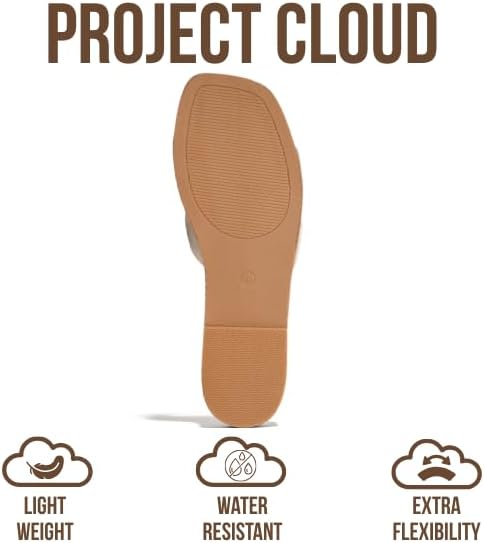 Project Cloud 100% Genuine Leather Sandals for Women 2026 - Fashion Flat Womens Sandals with Memory Foam Insole Slides Sandals Women Footwear - Mules Women's Sandals (Jannel) - Image 4