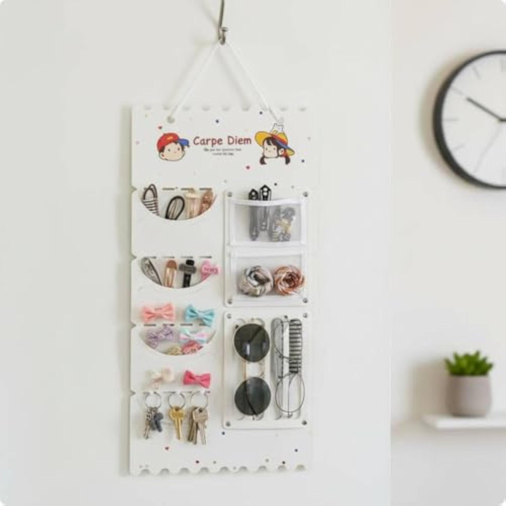 Large Capacity Hair Clip Organizer and Hat Rack