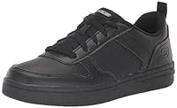 Skechers Kids Smooth Street - Genzo Lace-Up Sneaker, Black/Black, US 11 Little Kid