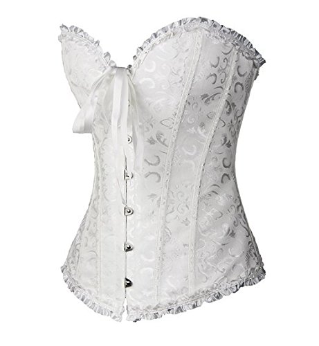 Korsett Philaeec Damen in Übergröße aus Satin mit Blumenmuster