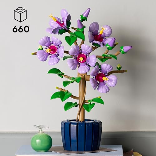 Image of LEGO Botanicals Hibiscus Flower Building Set for Adults 10372