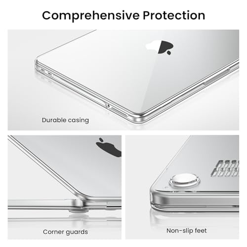 Image of BlueSwan Case for MacBook Neo Cover 13 inch 2026 A3404 Clear Hard Shell | Compatible for Apple Mac Neo 13 inch A18 Pro Chip, Snap-on, Glossy Finish, Scratch Resistant Protection, Laptop Skin Accessories