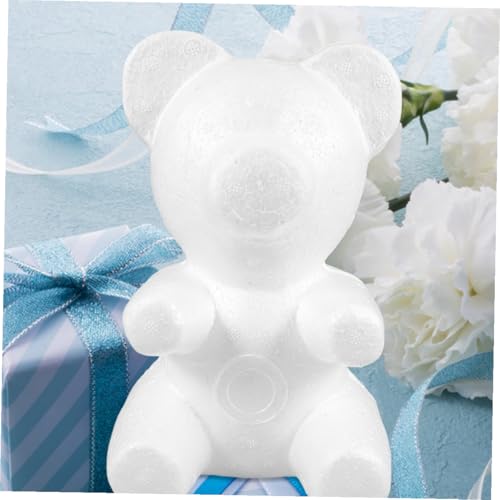 Ours blanc en mousse polystyrène expansé 20 cm pour loisirs créatifs durables - 5