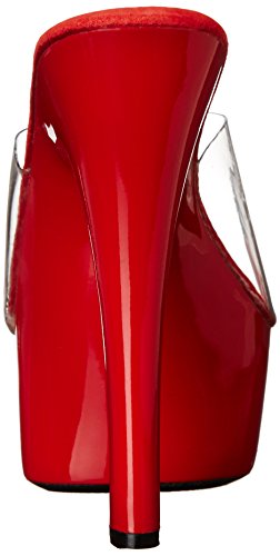 Ellie Women's 601-Vanity, Clear/Red, 10 M Us #TOP2