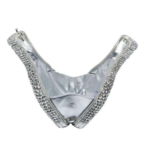 Image of Rhinestone Champagne Bottle Clutch, Luxury Evening Bag for Women