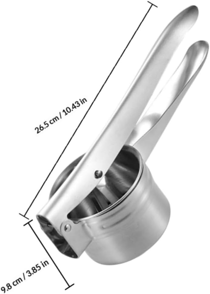 Manual Stainless Steel Hand Press Juicer Fruit Press Tool with Bottom Holes for Home Kitchen Use, Handheld Manual Fruit Juicer Suitable for Potatoes, Citrus, and Vegetables
