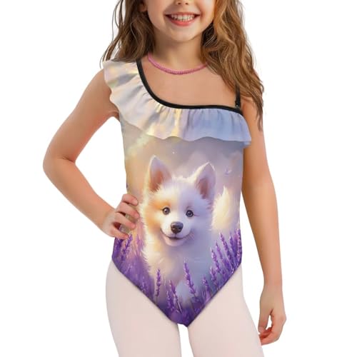 Image of Girls One Piece Swimsuits Size 3-14 Trendy Ruffle Bathing Suit Casual Hawaiian Summer Beach Swimwear