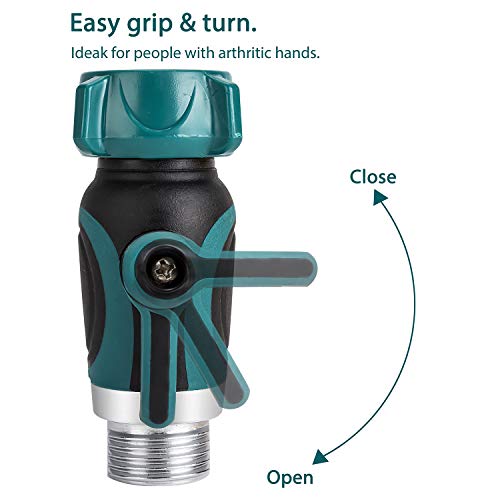 Garden Hose Shut Off Valve，uvce Flow Control Valve Fits ¾” Hoses, Lead Free,Family Safe Adapter,1-Way Restricted-Flow Water Shut-Off ，Set of 2 - Thumbnail 6