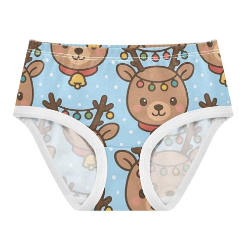Girls' Hipster Triangle Panties Comfort Underwear for Girls Reindeer in Sizes 2T,3T, 4T, 5T, 6Y and 8Y