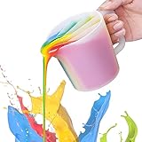 LET'S RESIN 17OZ/500ML Split Cup with Handle, Thicken & Easy Clean Split Cups for Paint Pouring with...