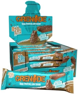 Grenade Chocolate Chip Salted Caramel Protein Bars, 12 x 60 g | High Protein, Low Sugar Bars, Over 20 g Protein & 1.4 g Sugar, Soft Nougat with Salted Caramel & Chocolate Chips - View 4