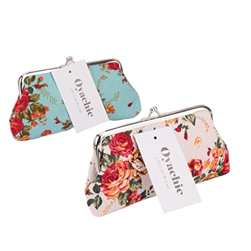 Oyachic 2 Packs Coin Purse Cell Phone Pouch Clasp Wallet Handbags Change Pouch #TOP4