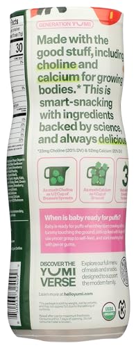 Image of Yumi, Puffs Strawberry Basil Organic, 1.5 Ounce