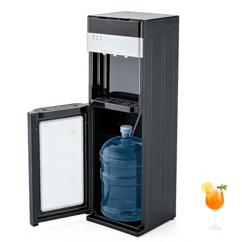CUTANGELAR Dispensador Agua Caliente/Fría Carga Inferior, Independiente para Hogar/Oficina con Seguro Infantil, Calentamiento Instantáneo 500w hasta 203°F, Flujo Rápido 8l/H, para Garrafas 5 Galones