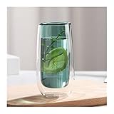  Bicchieri Acqua Bere occhiali for la famiglia bicchieri da vino bere bicchiere bicchiere vodka tazza di caffè succo di caffè tazze di acqua tazza creativa tazze di vetro doppio strato Bicchieri da Coc