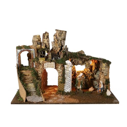 Nativity Village Holy Family 16 cm Cork 50x75x40 cm, EmptyStatues Height: 16 cm|Height: 50 cm|Width: 76 cm|Depth: 40 cm