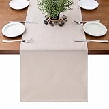 [Material] This solid color table runner is made of polyester; it is not easy to crease and deform, and has a certain degree of waterproof function (but not oil-proof), easy to clean and organize, and is a very durable kitchen home product. [Fits Mos...