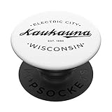 Kaukauna Wisconsin Electric City Retro Design PopSockets Grip and Stand for Phones and Tablets