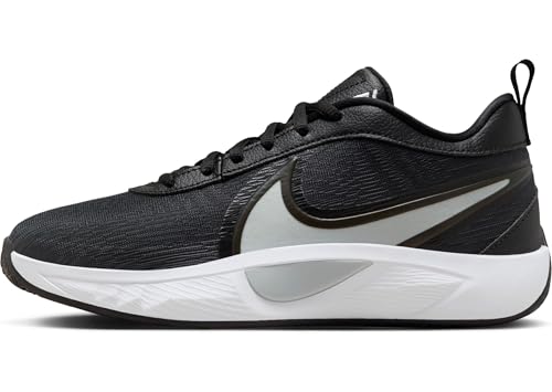 Giannis Freak 6 Big Kids' Basketball Shoes (FQ7378-003, Black/White/Gunsmoke/Flat Silver) Size 4