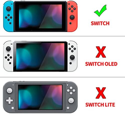 PlayVital ZealProtect Soft Protective Case for Nintendo Switch, Flexible Cover Protector for Switch with Tempered Glass Screen Protector & Thumb Grips & ABXY Direction Button Caps - Blue Nebula