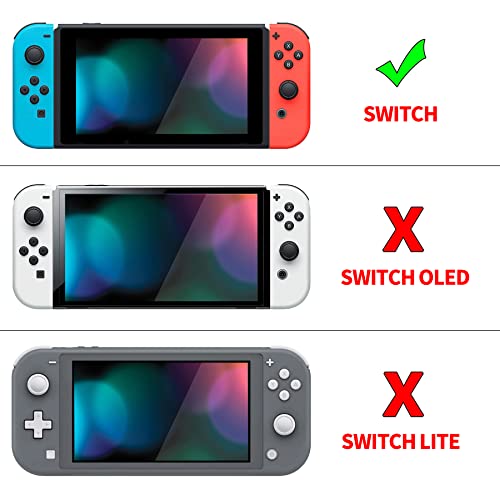 PlayVital ZealProtect Soft Protective Case for Nintendo Switch, Flexible Cover Protector for Switch with Screen Protector & Thumb Grip Caps & ABXY Direction Button Caps - Cosplay Puppy