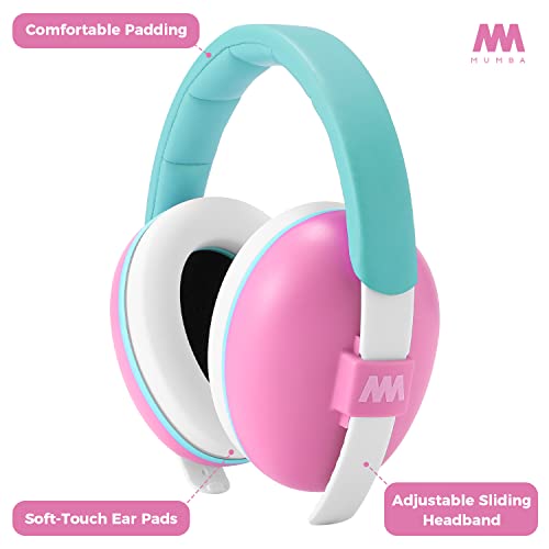 Image of mumba Baby Ear Protection Noise Cancelling Headphones for Babies and Toddlers Baby Earmuffs - Ages 3-24+ Months
