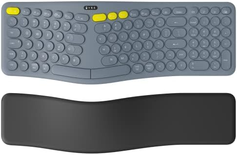 Wireless Ergonomic Keyboard: JTD 2.4G Wired Bluetooth Computer Keyboard with OLED Screen, Wrist Rest Pillow, Comfortable Ergonomic Split Keyboard for Mac/Windows
