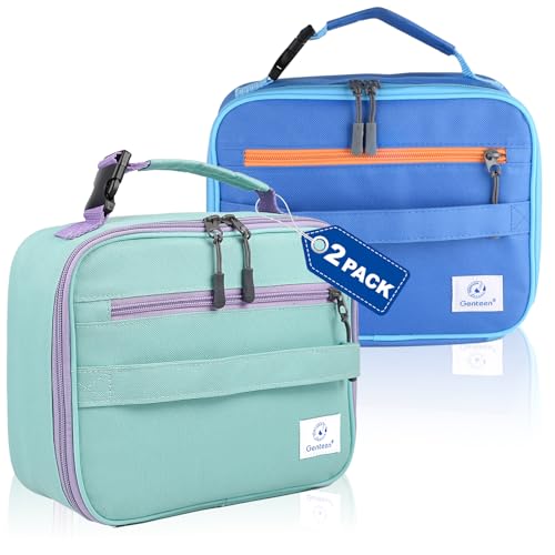Genteen Kids Insulated Lunch Box for Boys Girls,2 Packs,Back to School