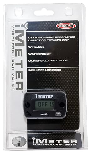 Hardline Products USA iMeter Wireless Hour Meter – Vibration Activated Engine Monitor for Motorcycles, Dirt Bikes, ATVs, UTVs &amp; Marine – Waterproof, No Wiring Required, Peel &amp; Stick Installation.