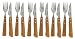 Produktbild Steakbesteckset Grillbesteck 12-teilig  Steakgabel & Steakmesser - Edelstahl mit Holzgriff und polierter Klinge - im Geschenkkarton  Spülmaschinengeeignet